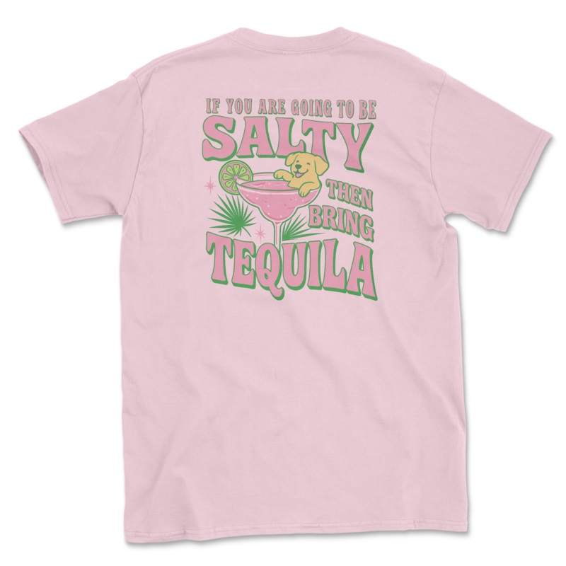 Salty  – Light Pink (Adult Short Sleeve T-Shirt)