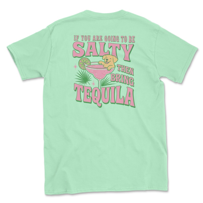 Salty  – Mint (Adult Short Sleeve T-Shirt)