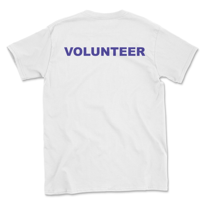 Volunteer Shirt – White (Cold Nose Warm Heart) (Adult Short Sleeve T-Shirt)