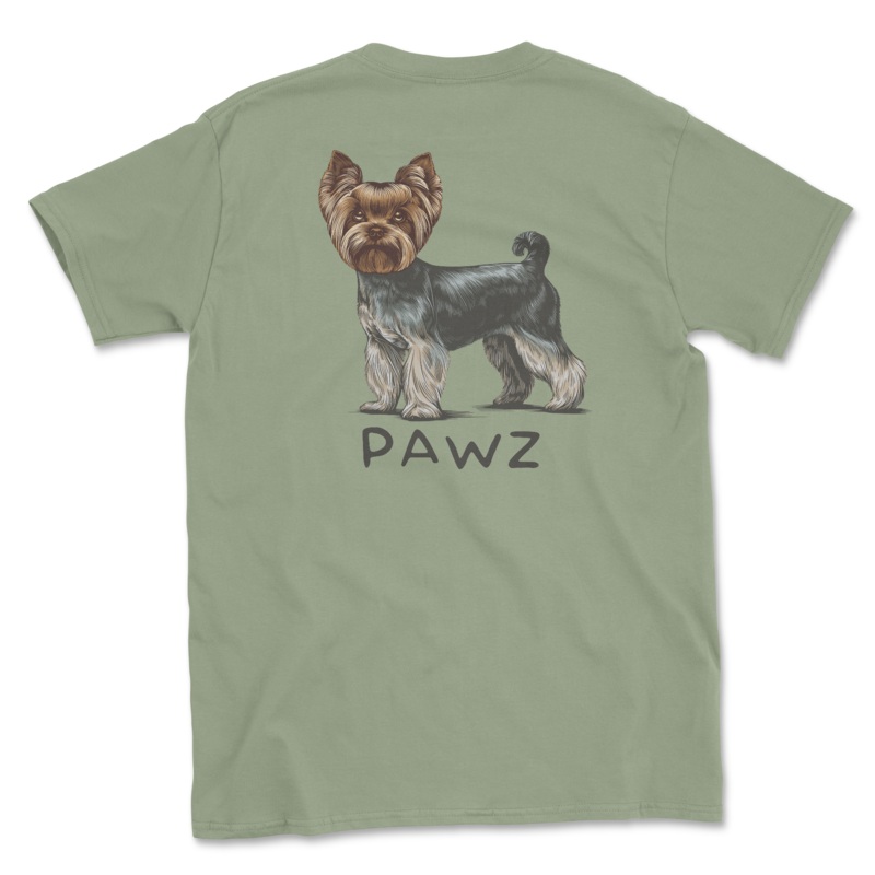 Yorkie – Sage (Adult Short Sleeve T-Shirt)