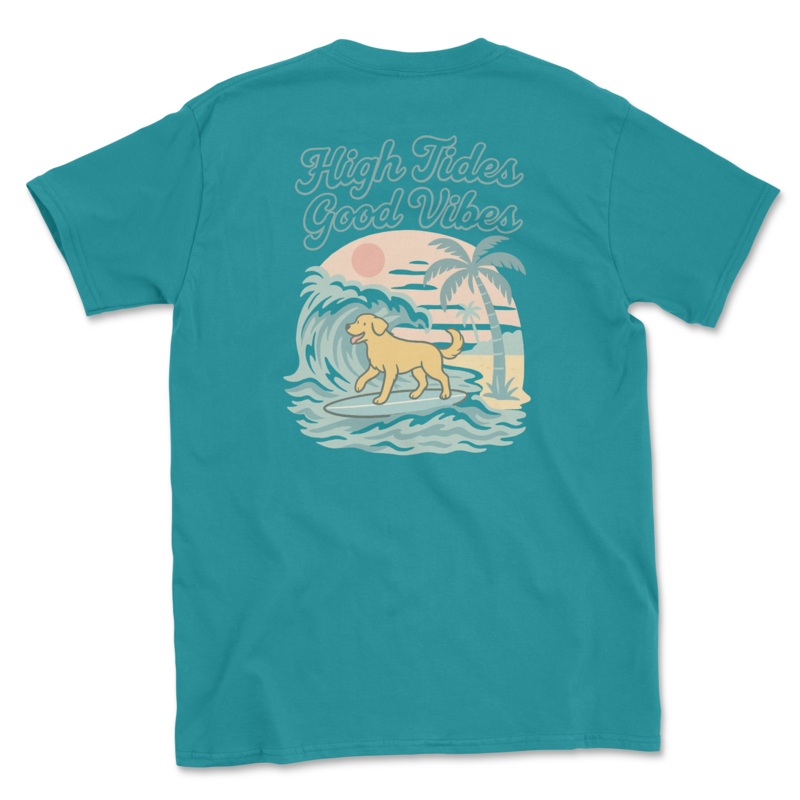 High Tides Good Vibes (Adult Short Sleeve T-Shirt)