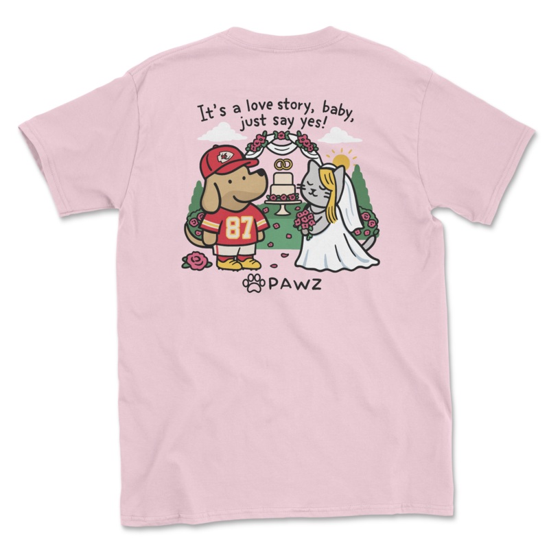 Love Story – (Light Pink) (Adult Short Sleeve T-Shirt)