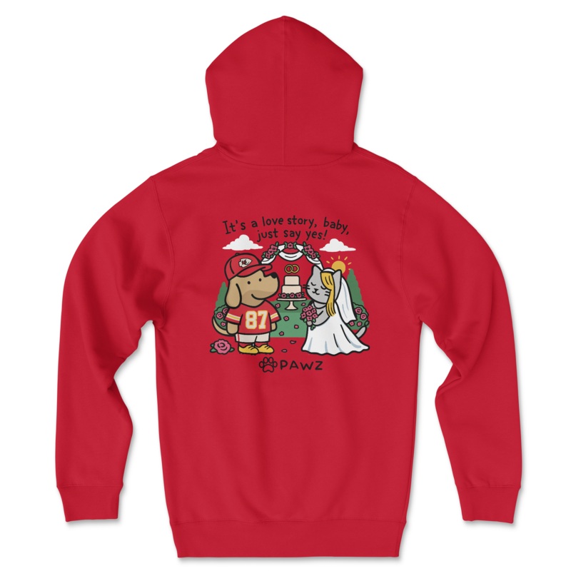 Love Story – Red (Adult Hoodie)