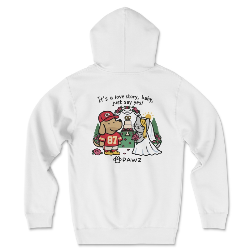 Love Story – White (Adult Hoodie)
