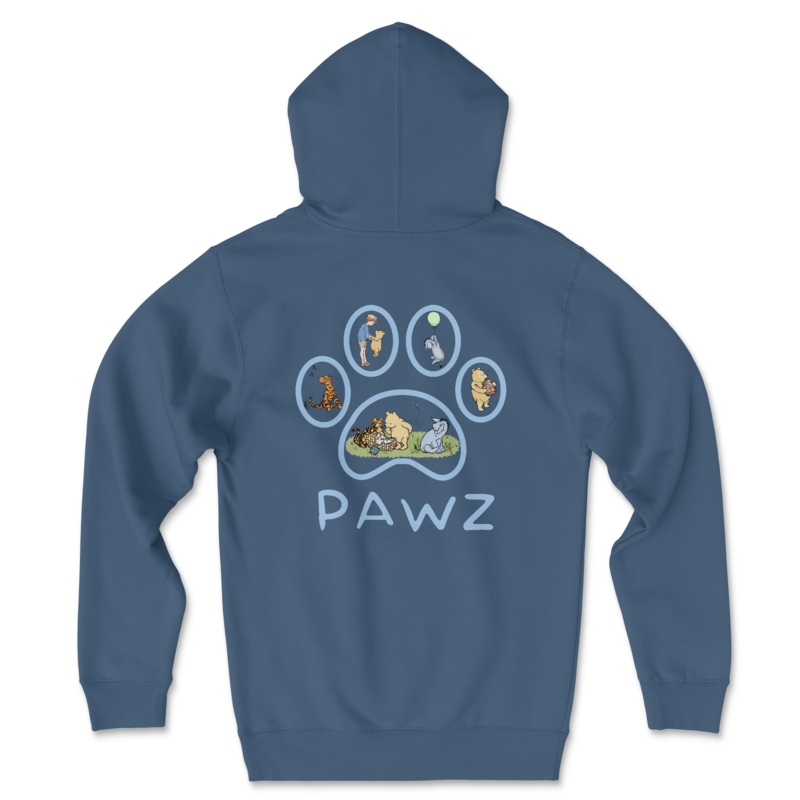 Pooh Paw – Indigo (Adult Hoodie) Limited Edition