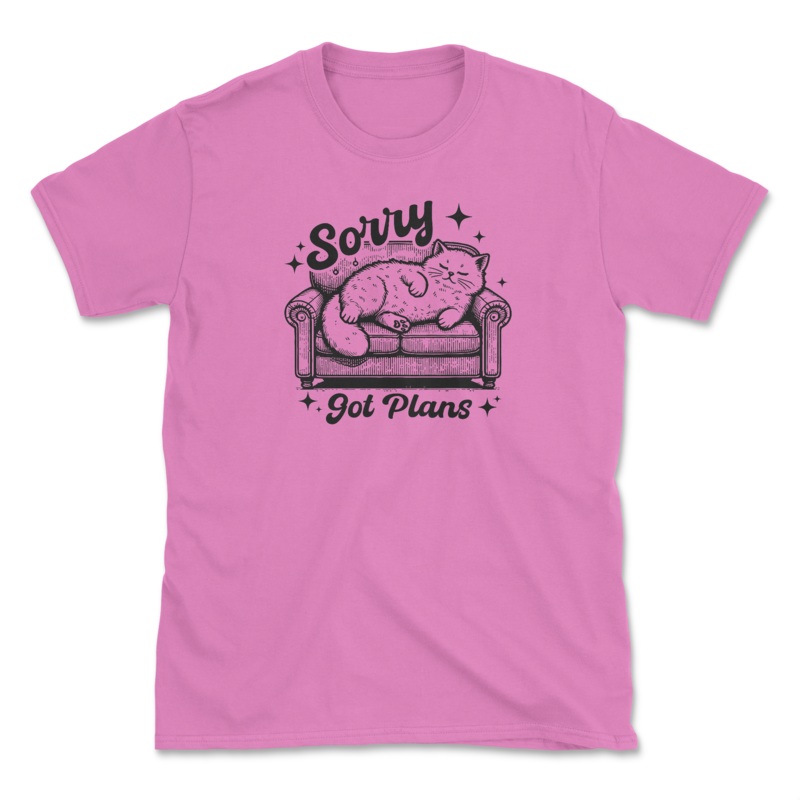 Sorry Got Plans (Front Print) (Adult Short Sleeve T-Shirt)