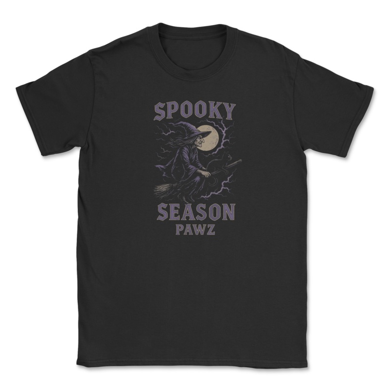Spooky Season Witch (Front Print) (Adult Short Sleeve T-Shirt)