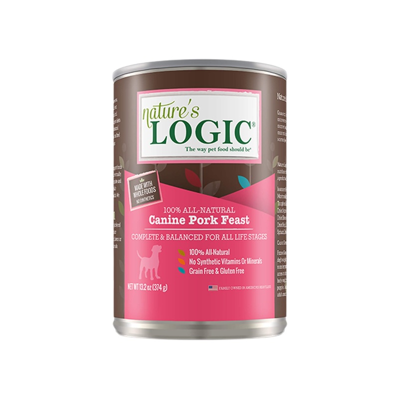 Nature’s Logic Canine Pork Feast 13.2 oz Canned Wet Food for Dogs