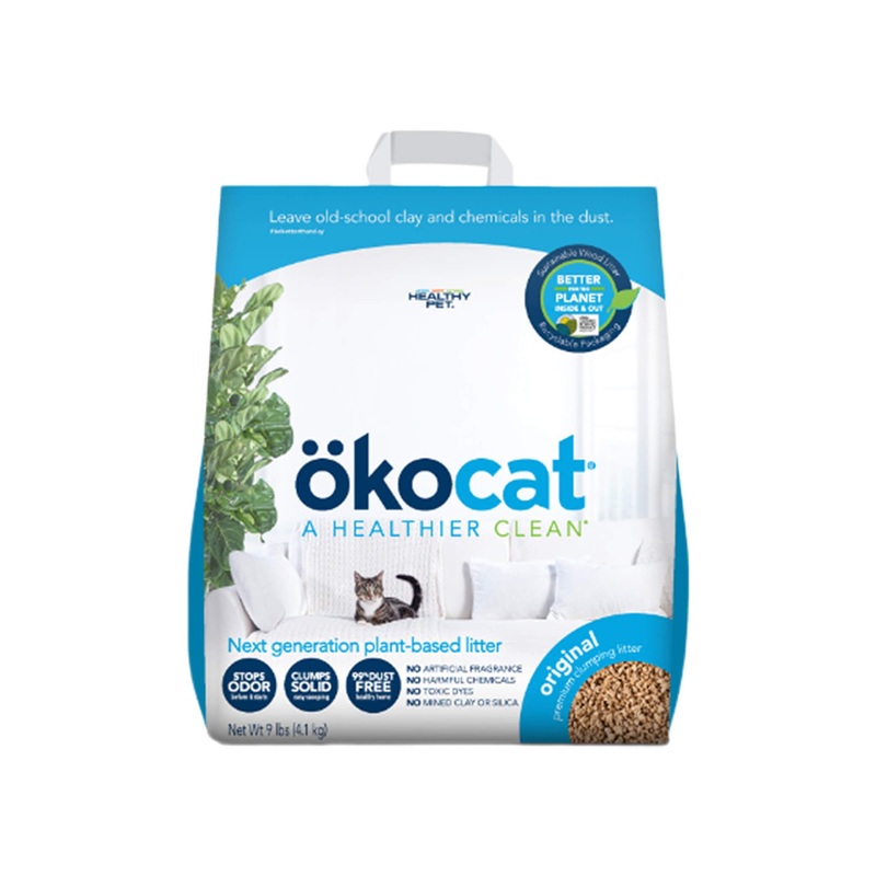 OKOcat Natural Wood Clumping Cat Litter