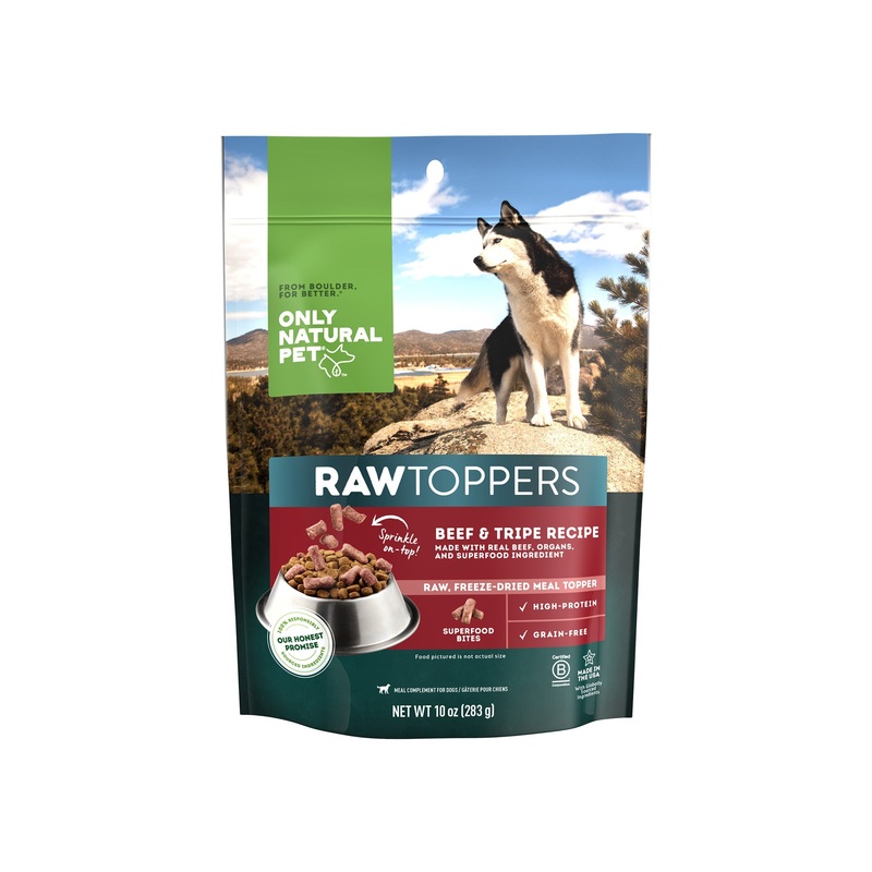 Raw Toppers Freeze-Dried Beef & Tripe Recipe Meal Topper for Dogs
