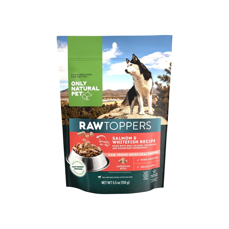 Raw Toppers Freeze-Dried Salmon & Whitefish Recipe Meal Topper for Dogs