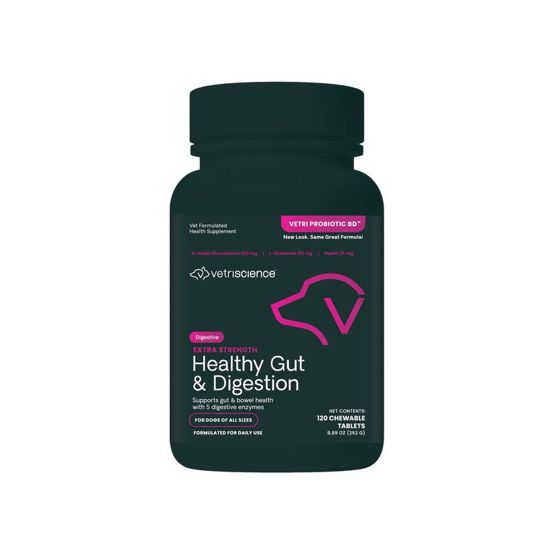 VetriScience Extra Strength Healthy Gut & Digestion Supplement for Dogs