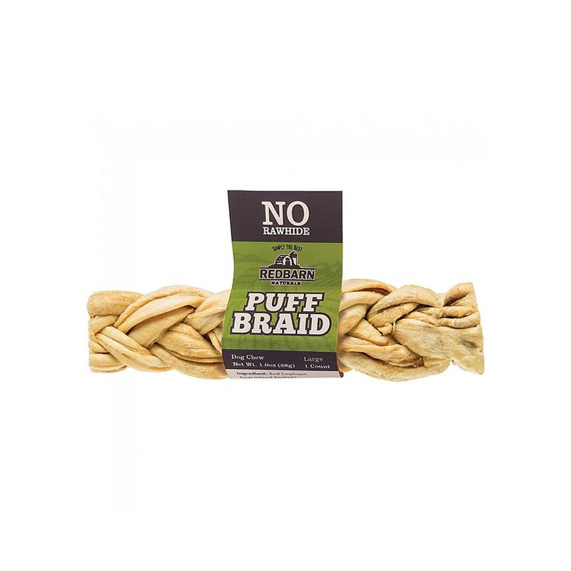 Redbarn Naturals Puff Braid Beef Esophagus Dog Chew