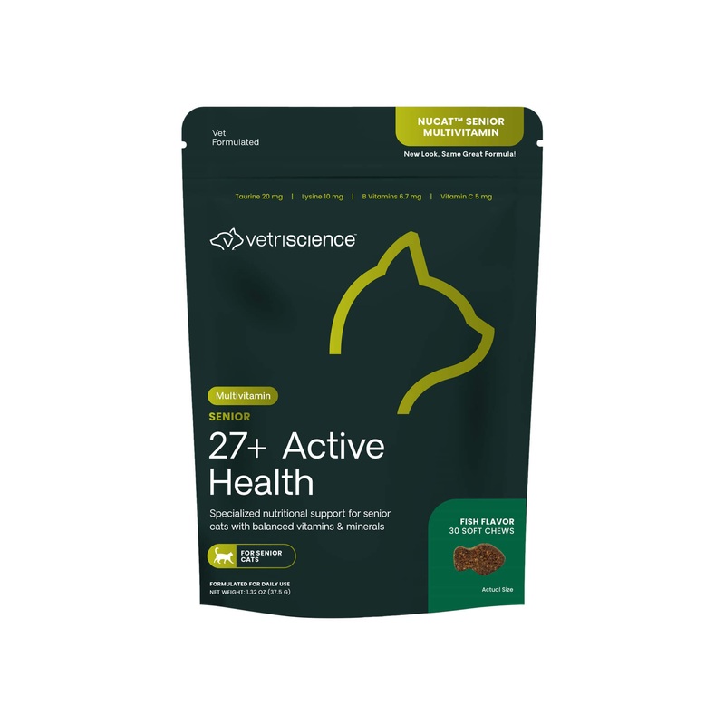 VetriScience Senior 27+ Active Health Multi Vitamin for Senior Cats