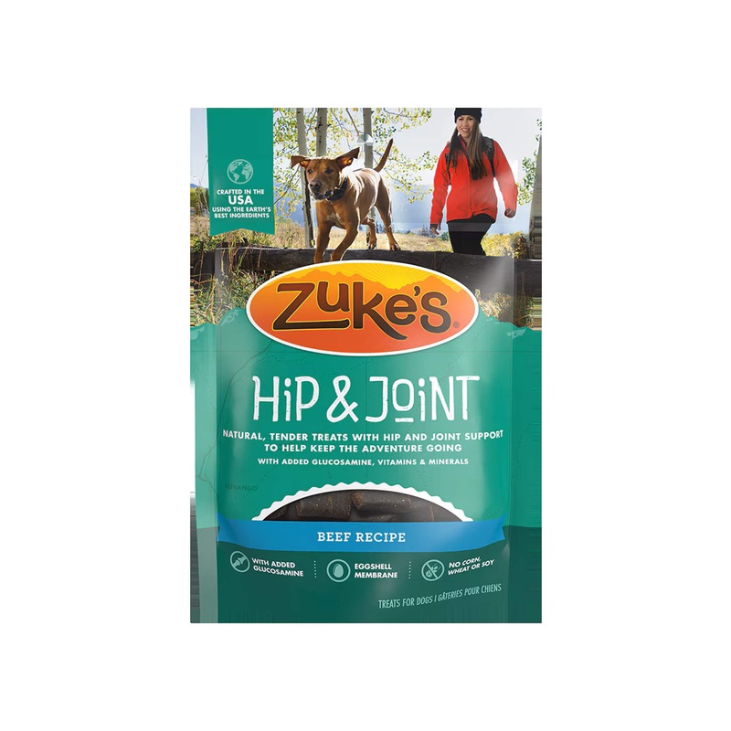 Zukes Hip Action Dog Treats|Beef|Peanut Butter|Chicken|6 oz Bag|1 lb Bag
