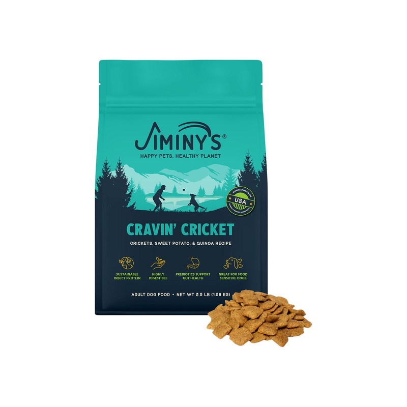 Jiminys Cravin’ Cricket Sustainably Sourced Dog Food