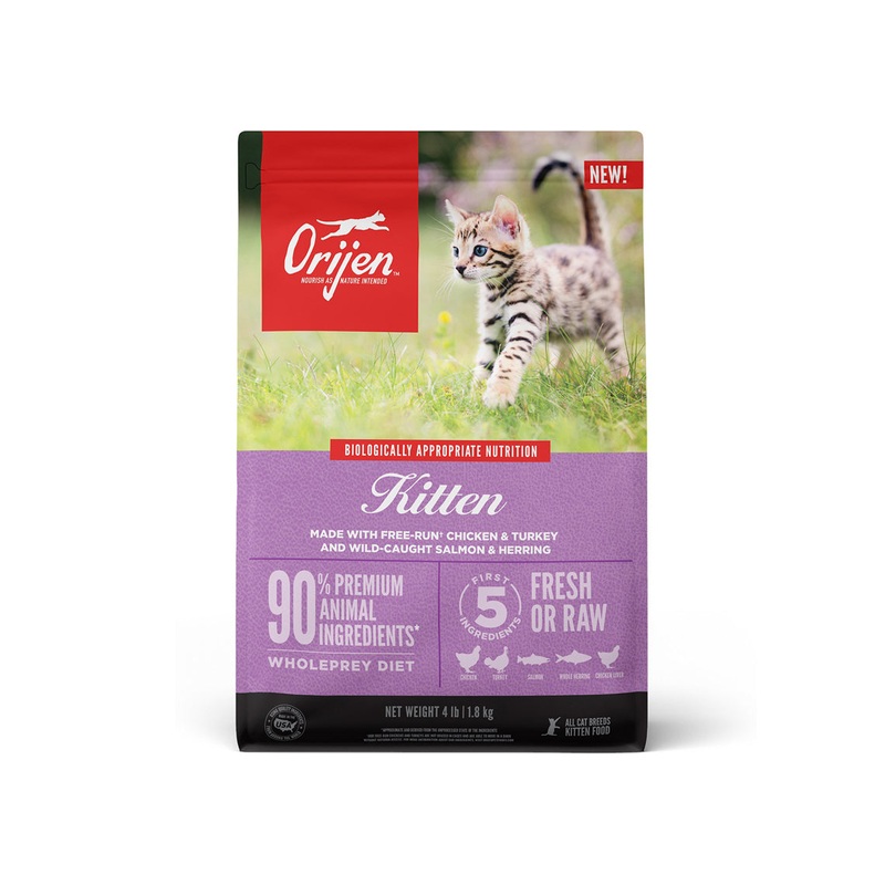Orijen Grain Free Kitten Food|4 lb|7 lb