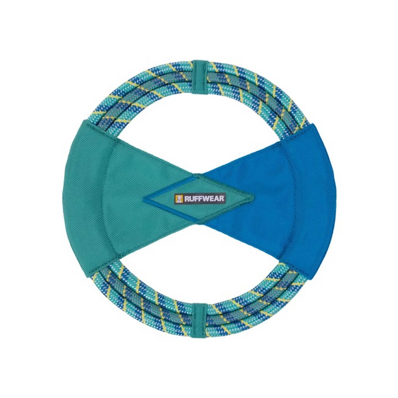 Ruffwear Pacific Ring Dog Toy|Aurora Teal|Sockeye Red