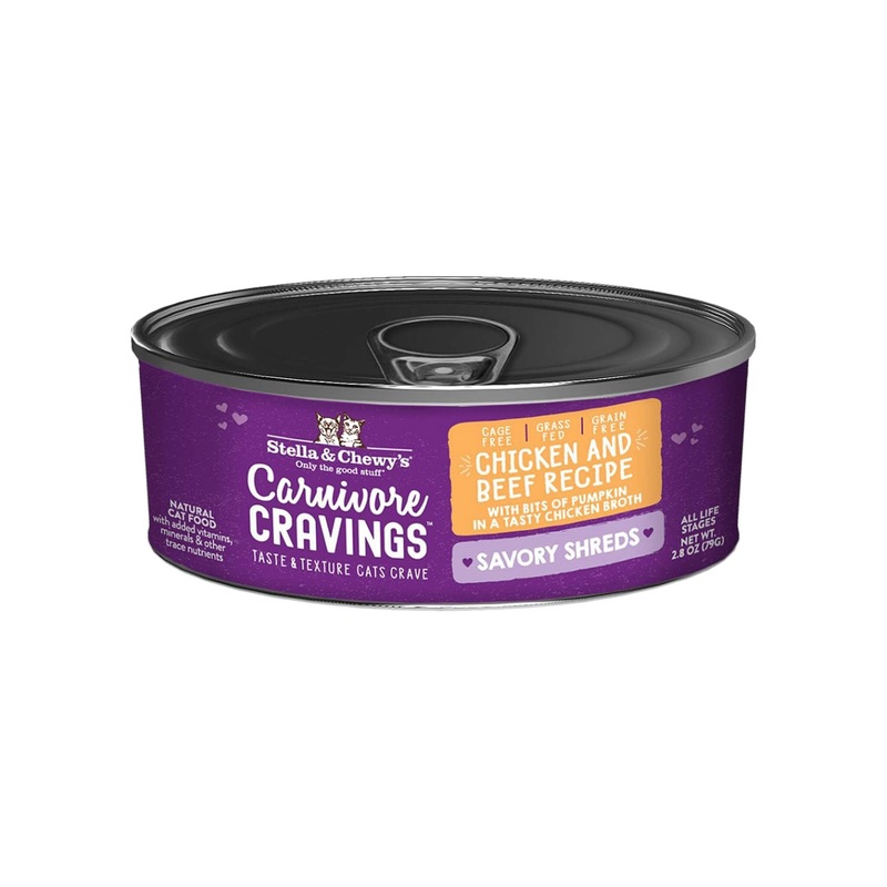Stella & Chewy’s Carnivore Cravings Savory Shreds Chicken & Beef Wet Cat Food