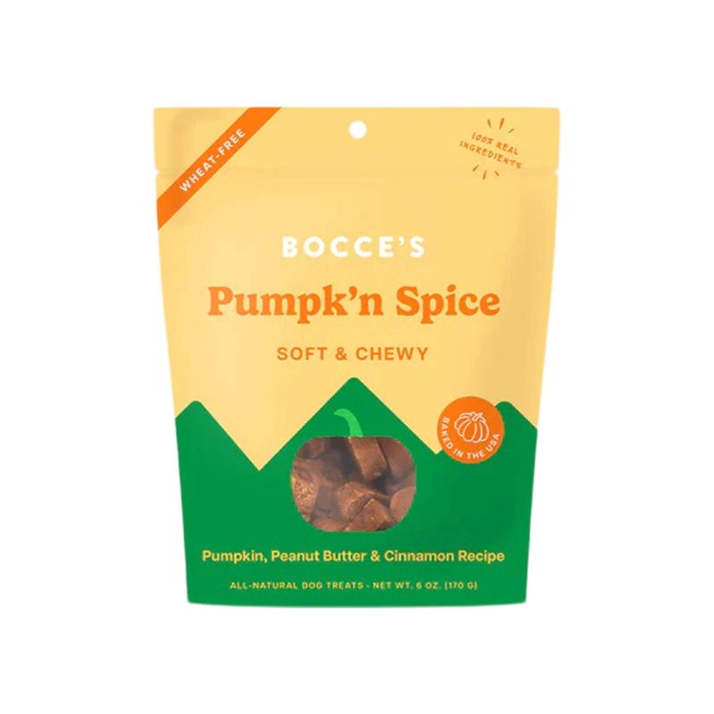 Bocce’s Bakery Soft & Chewy Pumpk’n Spice Dog Treats