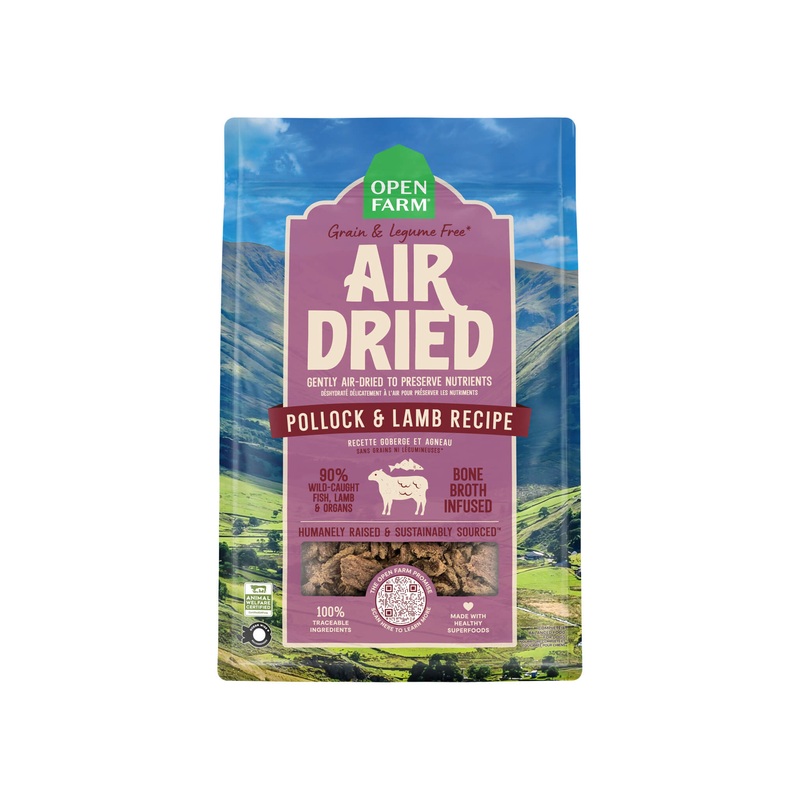 Open Farm Air Dried Dog Food|Harvest Chicken|Pollock & Lamb|Surf & Turf|1 lb|2 lb