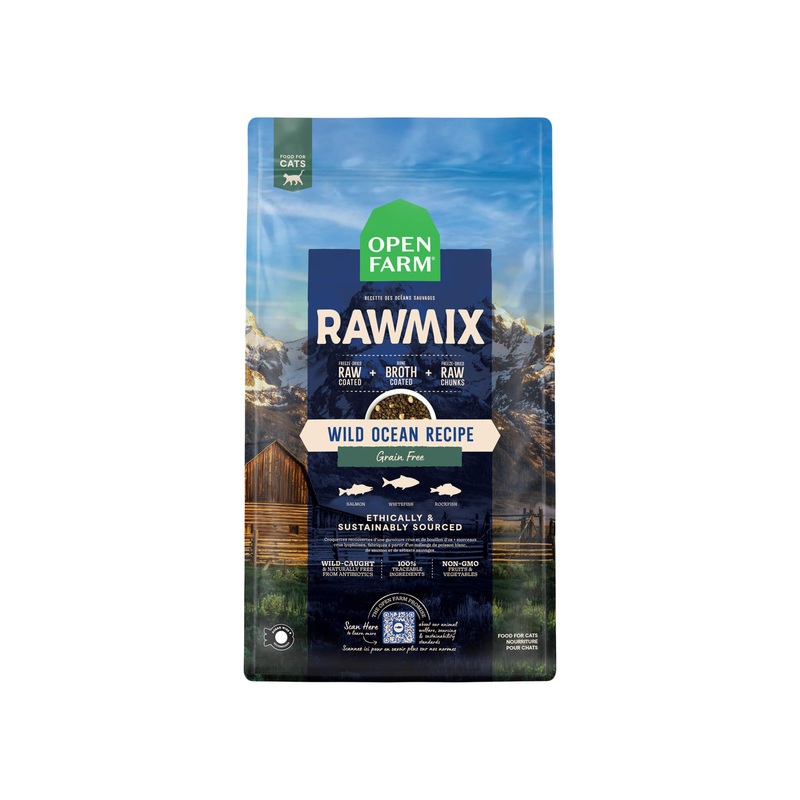 Open Farm Rawmix Dry Cat Food|Prairie|Wild Ocean|2.25 lb|8 lb