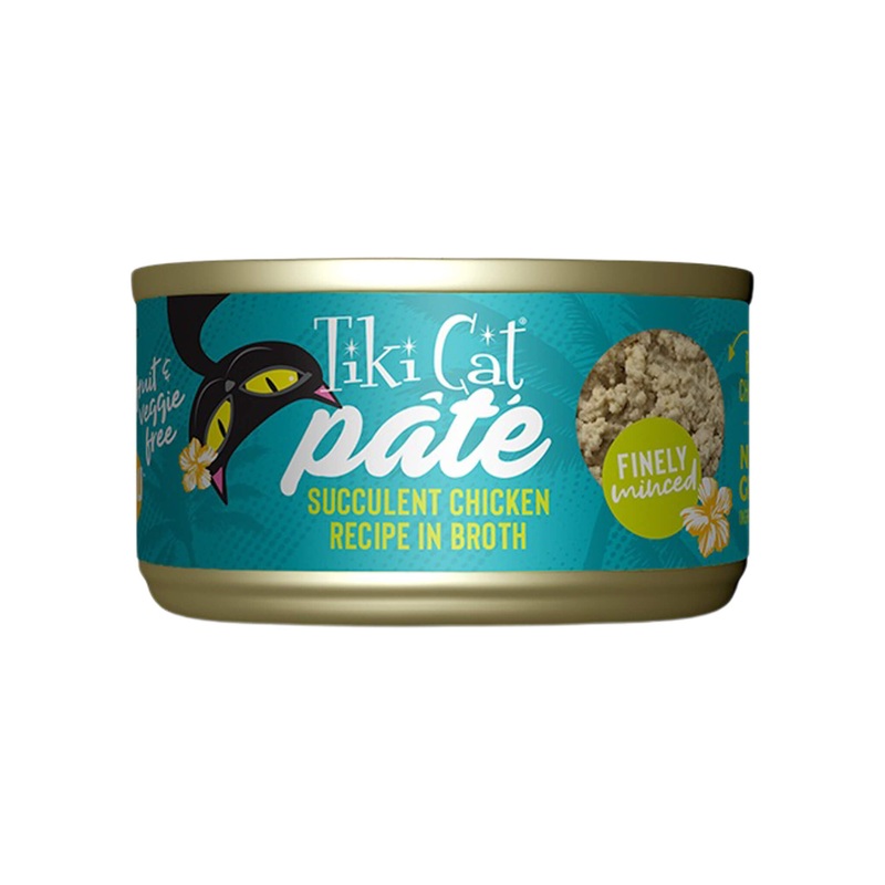 Tiki Cat Luau Pate|Chicken|Salmon|Chicken and Egg|Salmon and Chicken|Tuna and Mackerel|2.8 oz Case of 12
