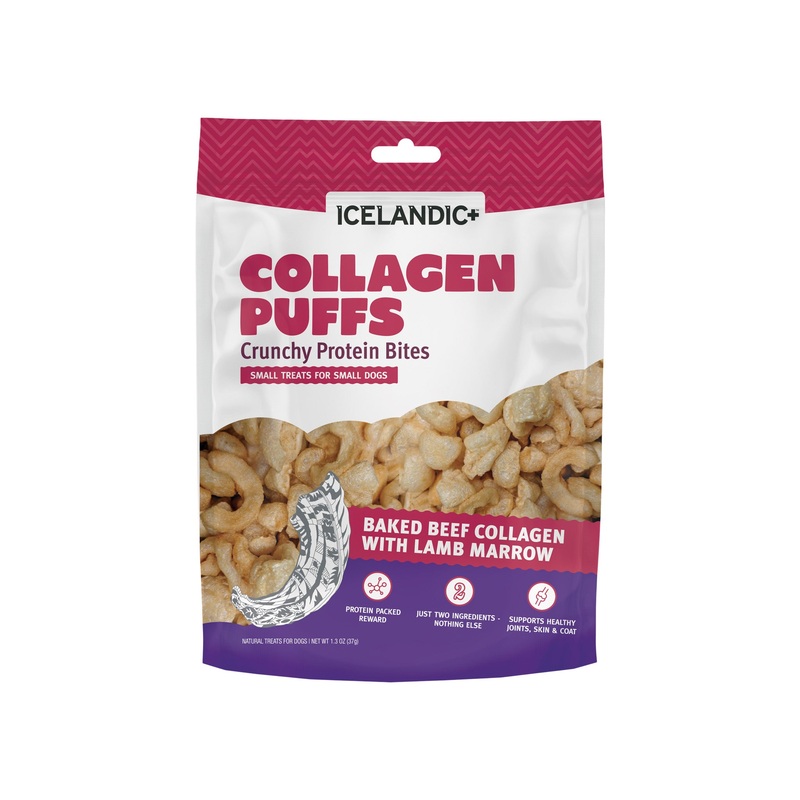 Icelandic+ Beef Collagen Puffs Dehydrated Small Dog Treats