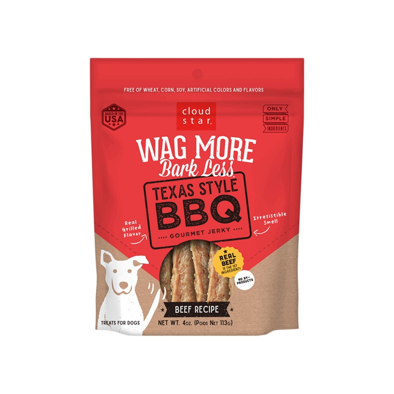 Cloud Star Wag More Bark Less Grain Free BBQ Jerky Treats for Dogs