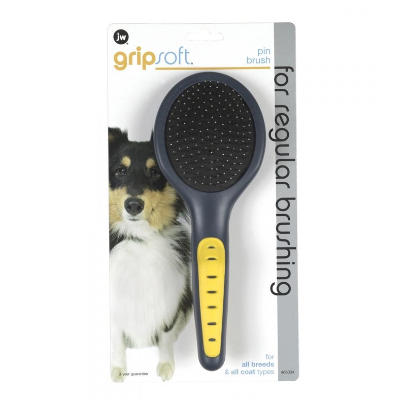 JW Pet Gripsoft Pin Brush for Dogs