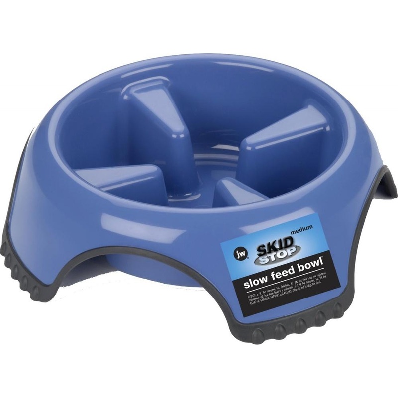 JW Pet Skid Stop Slow Feed Dog Bowls