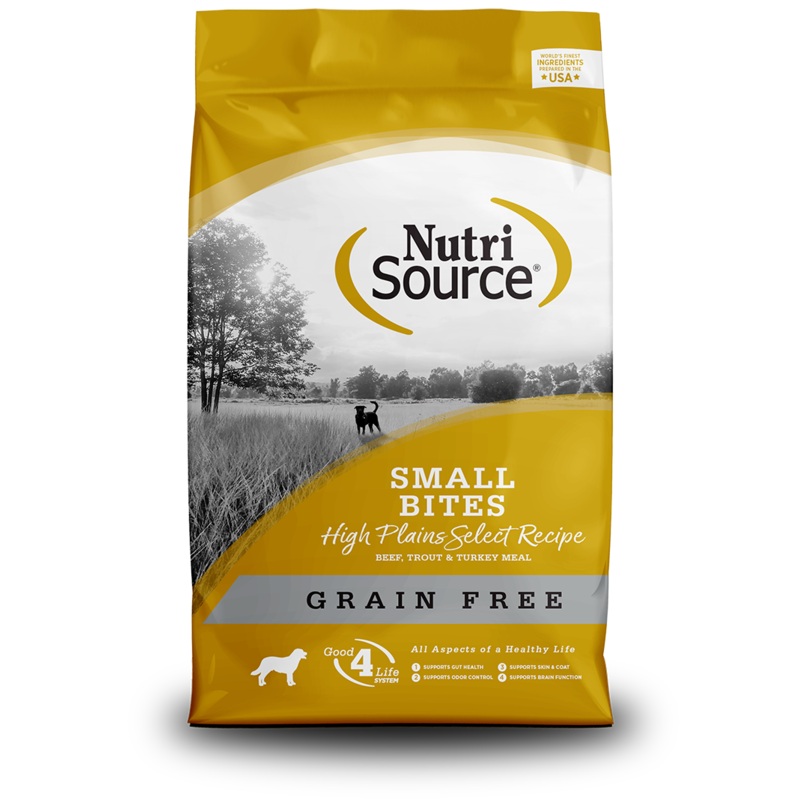 NutriSource Grain Free High Plains Select Small Bites Recipe Dry Dog Food