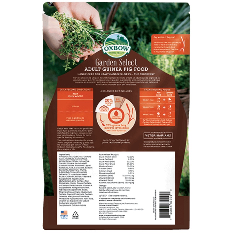Oxbow Garden Select Adult Guinea Pig Food