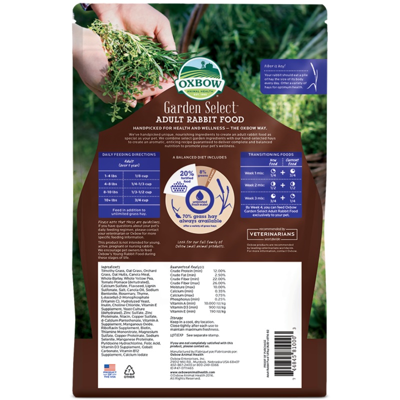 Oxbow Garden Select Adult Rabbit Food