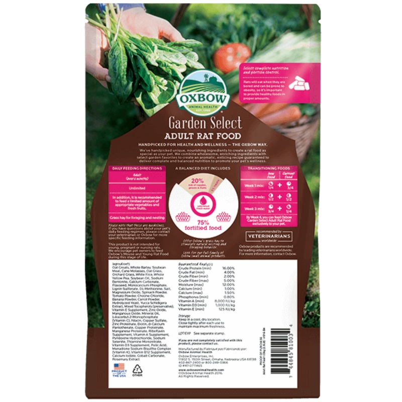 Oxbow Garden Select Adult Rat Food