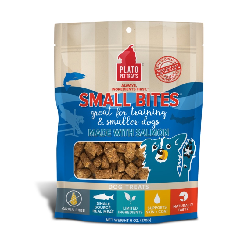 Plato Small Bites Salmon Meaty Morsel Dog Treats