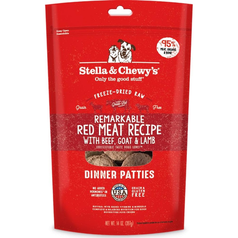 Stella & Chewy’s Remarkable Raw Red Meat Recipe Freeze Dried Dinner Patties Dog Food