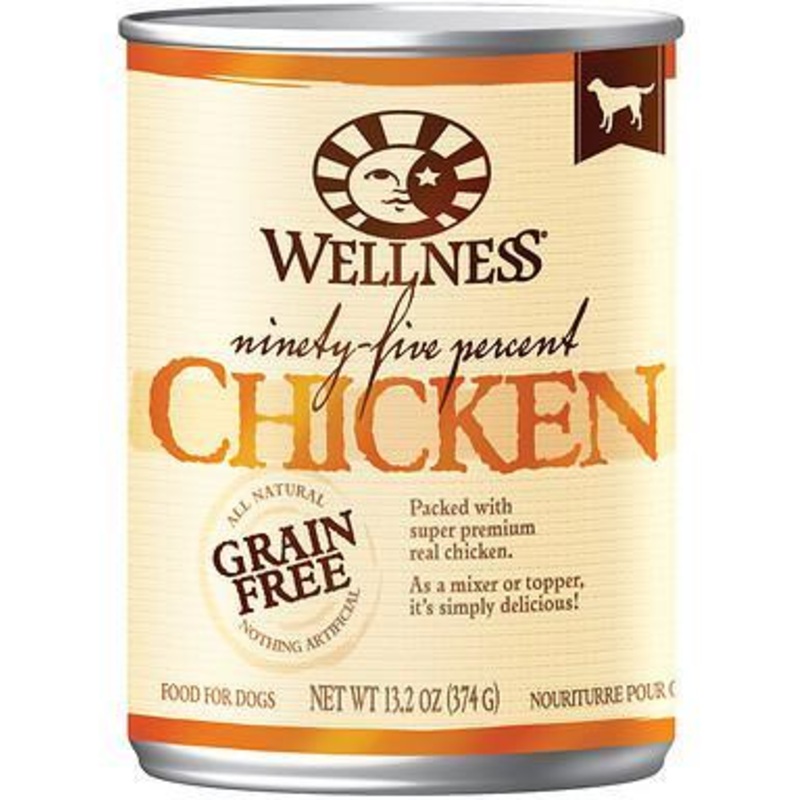 Wellness Natural Grain Free 95% Chicken Recipe Adult Wet Canned Dog Food