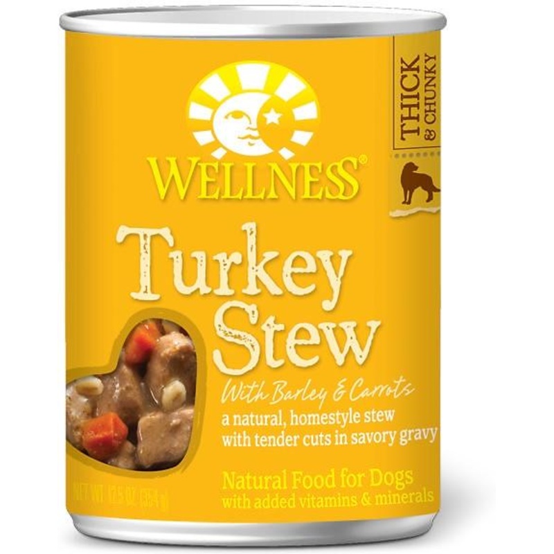 Wellness Natural Turkey Stew with Barley and Carrots Wet Canned Dog Food
