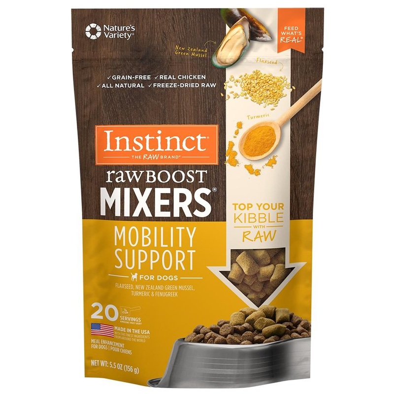 Instinct Grain Free Freeze Dried Raw Boost Mixers Mobility Support Recipe Dog Food Topper