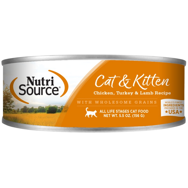 NutriSource Cat & Kitten Chicken, Turkey & Lamb Formula Healthy Wet Cat Food