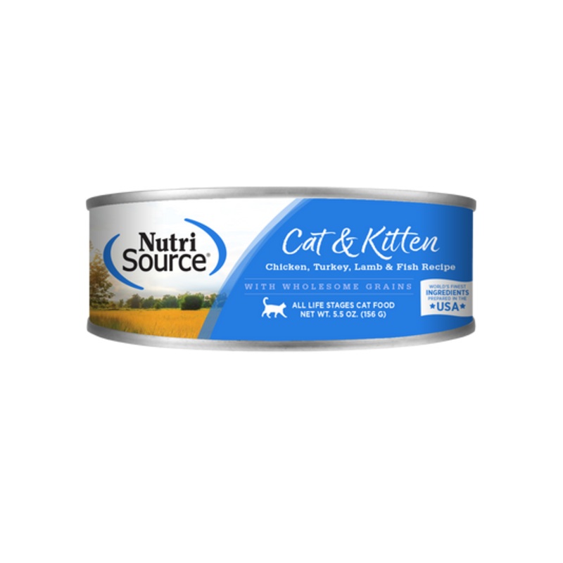 NutriSource Chicken, Turkey, Lamb & Fish Formula Healthy Wet Cat & Kitten Food