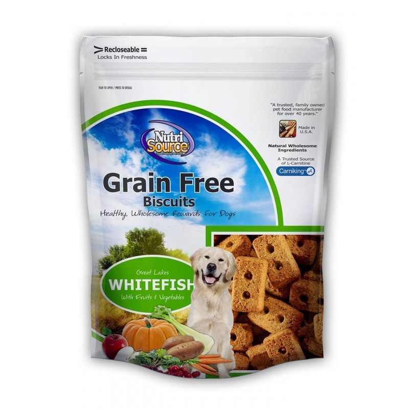 NutriSource Grain Free Whitefish Biscuits Dog Treats