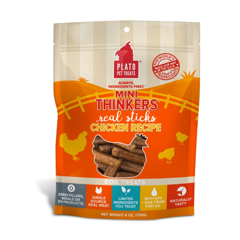 Plato Mini Thinkers Chicken Meat Stick Dog Treats