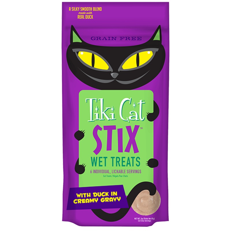 Tiki Cat STIX Grain Free Wet Treats with Duck in Gravy