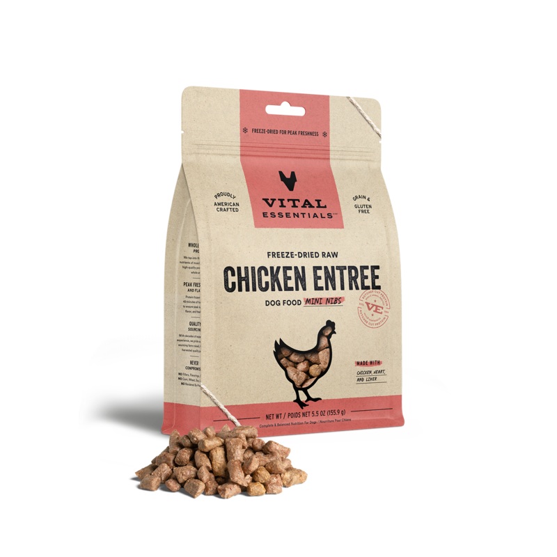 Vital Essentials Freeze-Dried Raw Chicken Entre Mini Nibs Dog Food