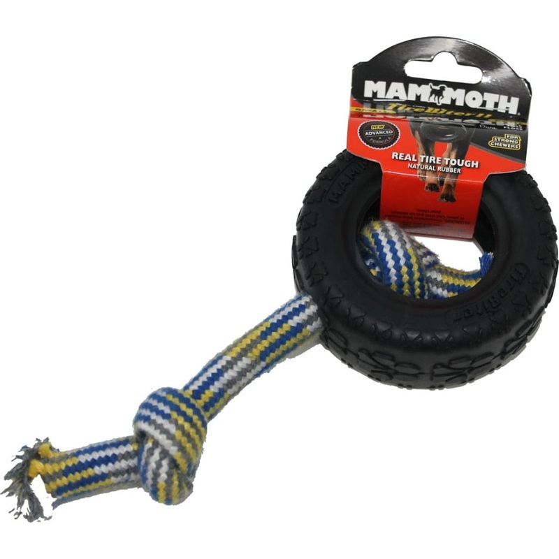 Mammoth TireBiter with Rope Dog Toy