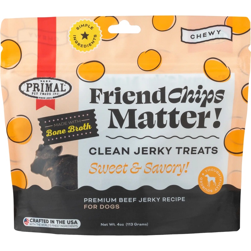 Primal Pet Foods Friend Chips Matter Jerky Treat Beef