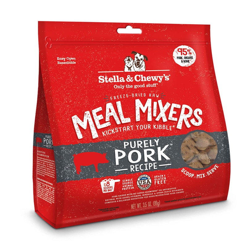 Stella & Chewy’s Freeze-Dried Raw Meal Mixers Dog Food Topper – Purely Pork Recipe