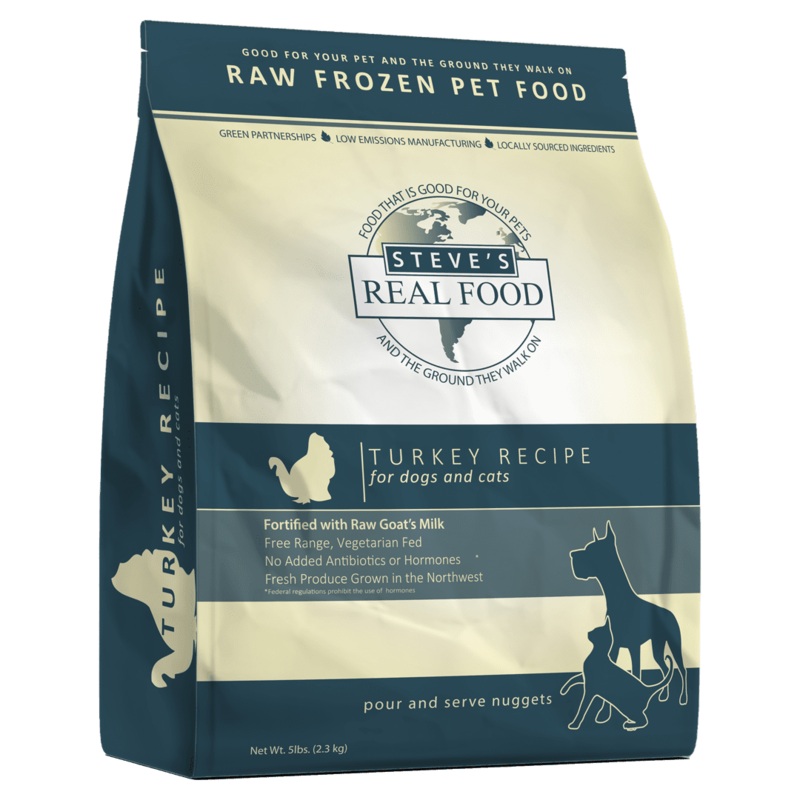 Steve’s Real Food Frozen Raw Turkey Diet for Dogs and Cats